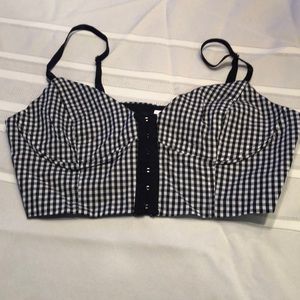 Forever 21 gingham underwire crop top